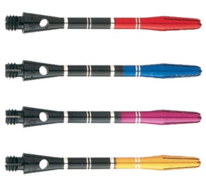 A set of four different colored arrows with black tips.