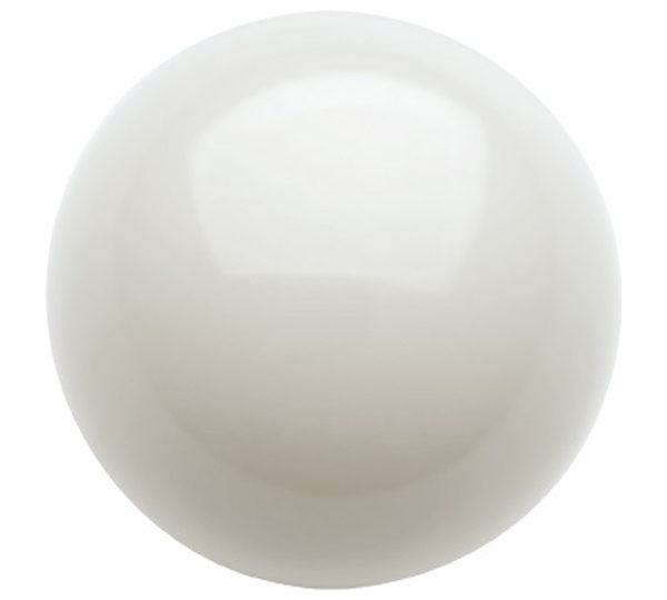 A white ball is shown with no background.